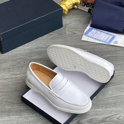 #4. Sleek White leather loafers on a White sole (sizes available: 40, 41, 42, 43, 44, 45 & 46)