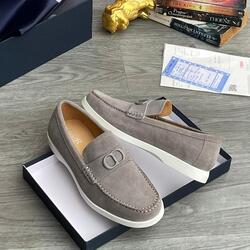 #5. Sleek Grey suede loafers on a white sole (sizes available: 40, 41, 42, 43, 44, 45 & 46)