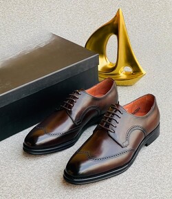 #3. Classic brown brogue Oxford leather shoe (sizes available: 40, 41, 42, 43, 44, 45 & 46)